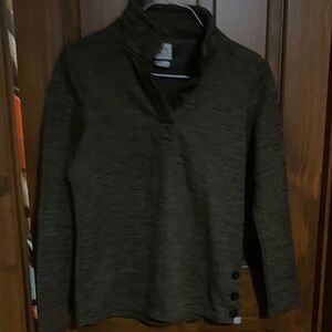 Dark Gray Button-Up Sweater with detail buttons